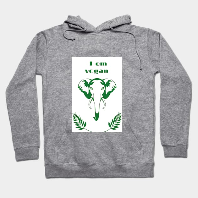 I em vegan Hoodie by Fire Fish